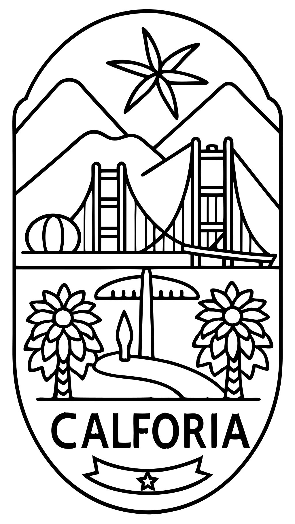 coloring pages of california